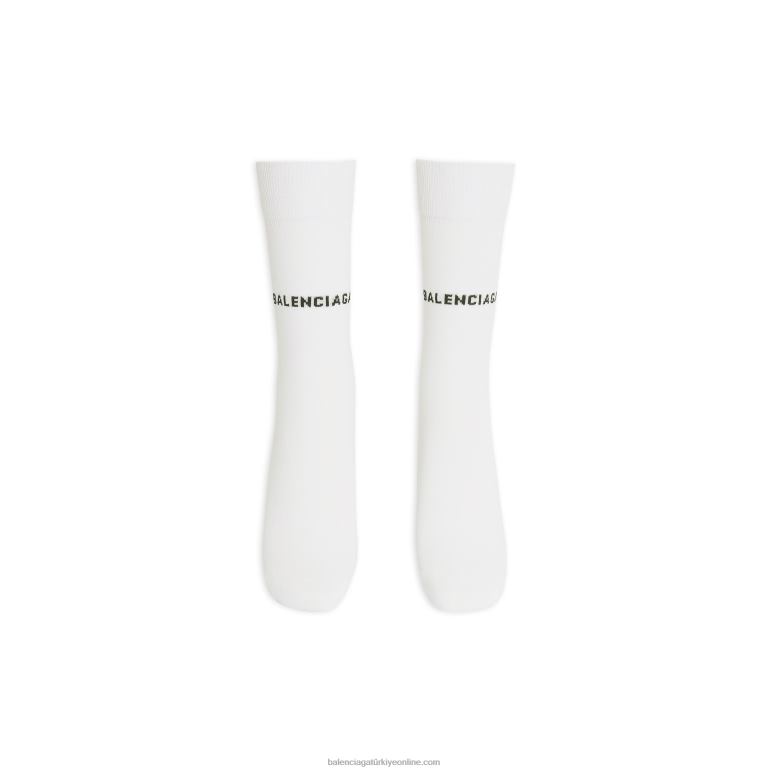 siyah beyaz DBJ0F1481 erkek çorabı Balenciaga
