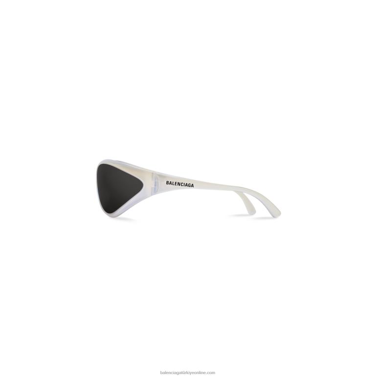 kristal DBJ0F681 erkekler 90\'lar oval güneş gözlüğü Balenciaga