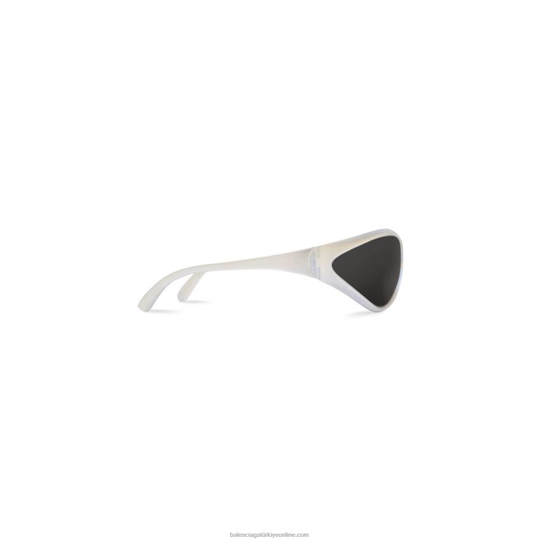 kristal DBJ0F681 erkekler 90\'lar oval güneş gözlüğü Balenciaga