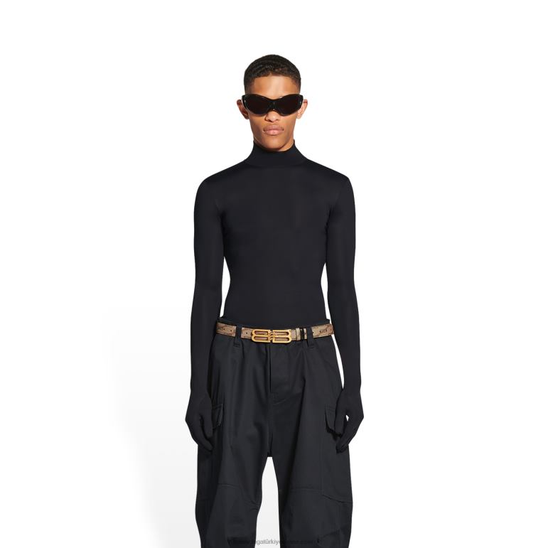 bej DBJ0F1454 erkekler geri dönüşümlü bb tuğralı kemer Balenciaga