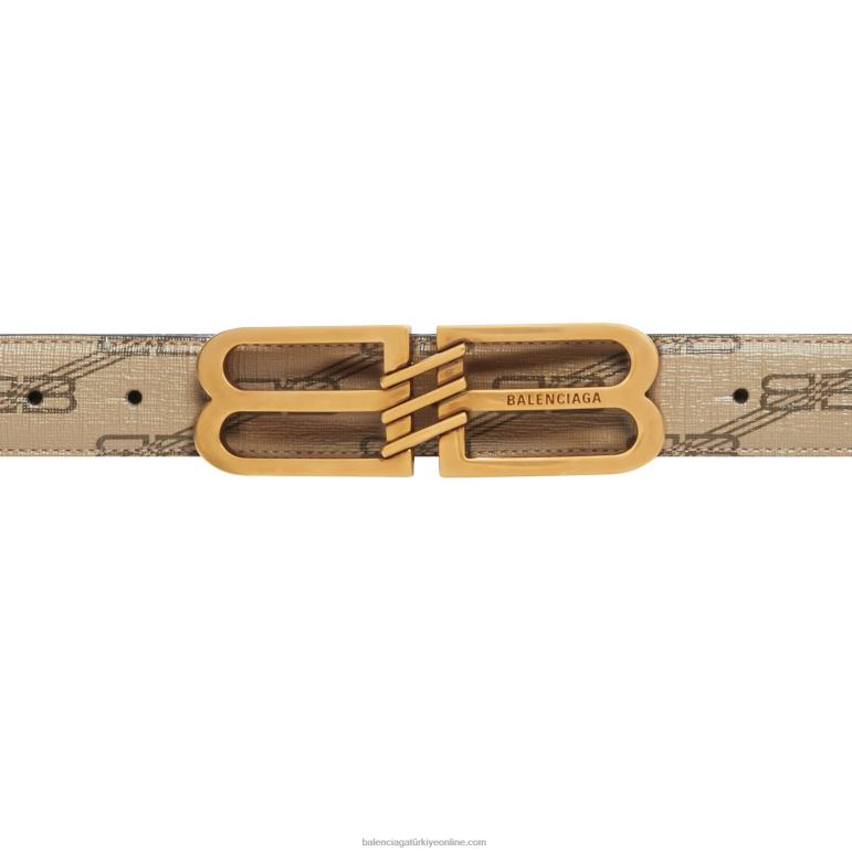 bej DBJ0F1454 erkekler geri dönüşümlü bb tuğralı kemer Balenciaga