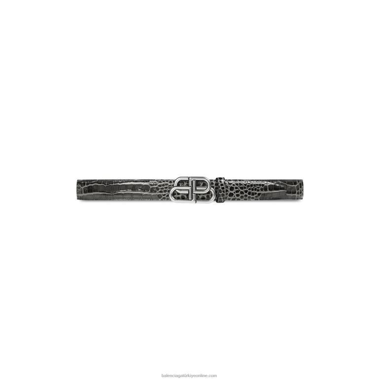 koyu gri DBJ0F1453 erkekler bb büyük kemer Balenciaga