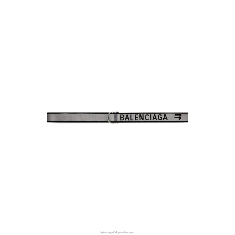 siyah DBJ0F1417 erkekler d halka kemer Balenciaga
