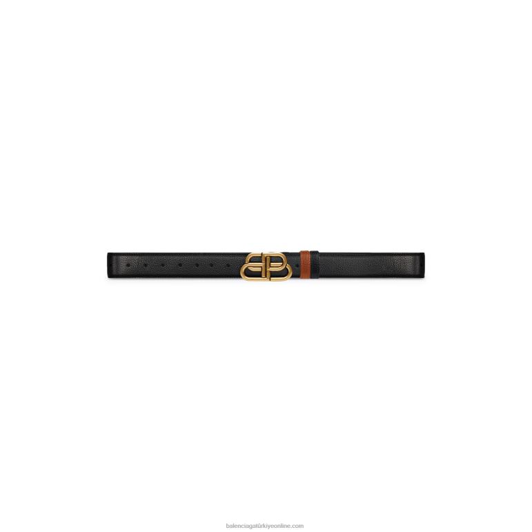 siyah DBJ0F1461 erkekler bb geri dönüşümlü kemer Balenciaga