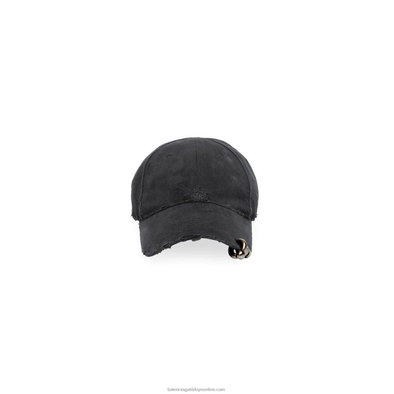 siyah soluk DBJ0F850 erkekler ağır delici kap Balenciaga