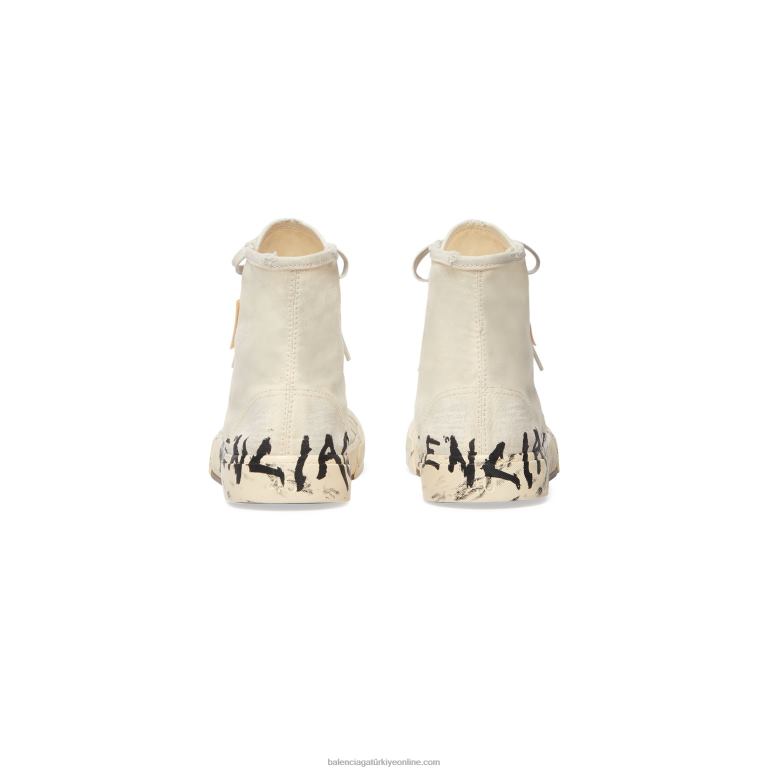 beyaz DBJ0F1217 erkekler paris yüksek top graffiti spor ayakkabı Balenciaga