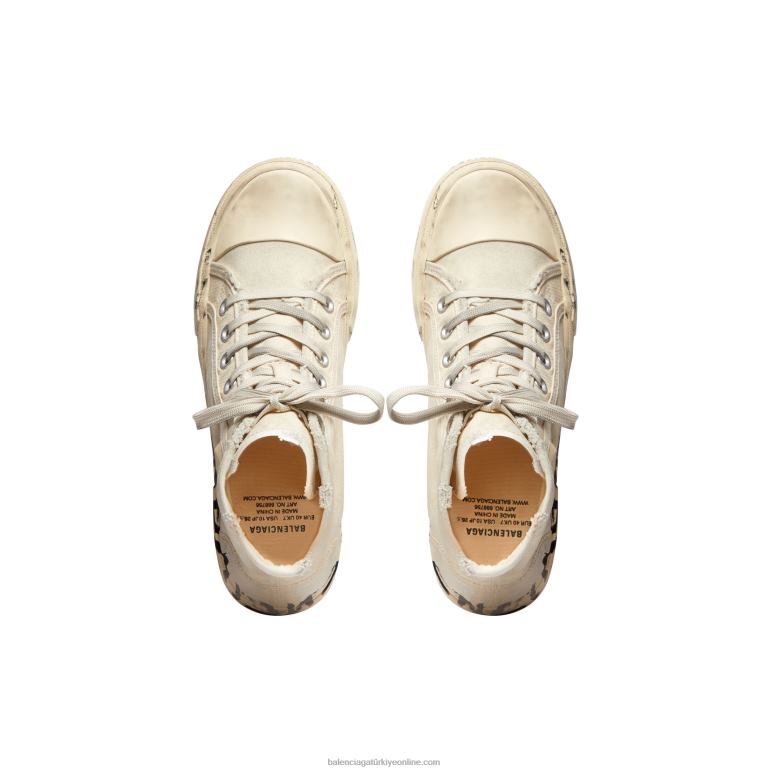 beyaz DBJ0F1217 erkekler paris yüksek top graffiti spor ayakkabı Balenciaga