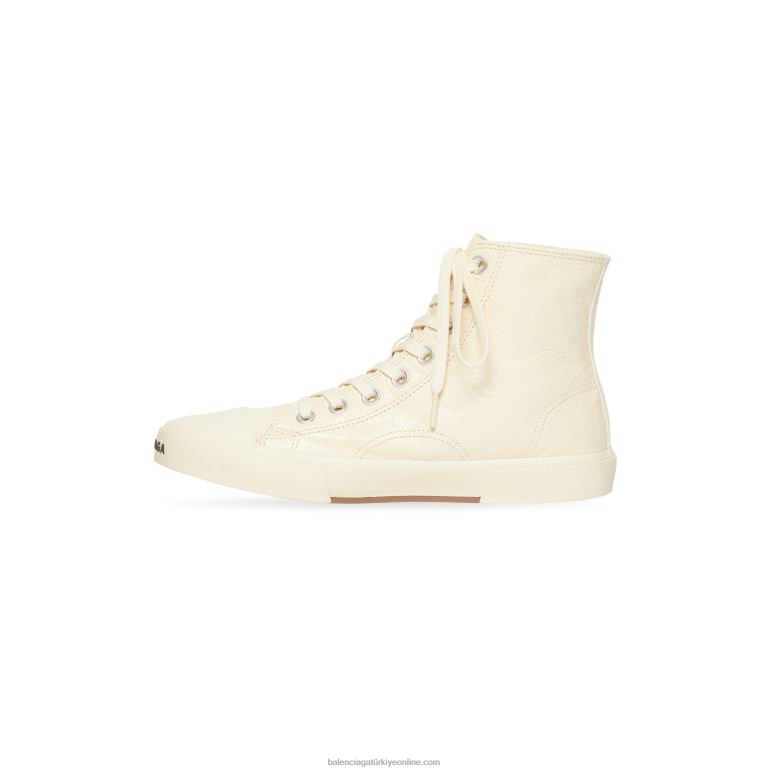 beyaz DBJ0F1219 erkekler paris yüksek üst spor ayakkabı Balenciaga
