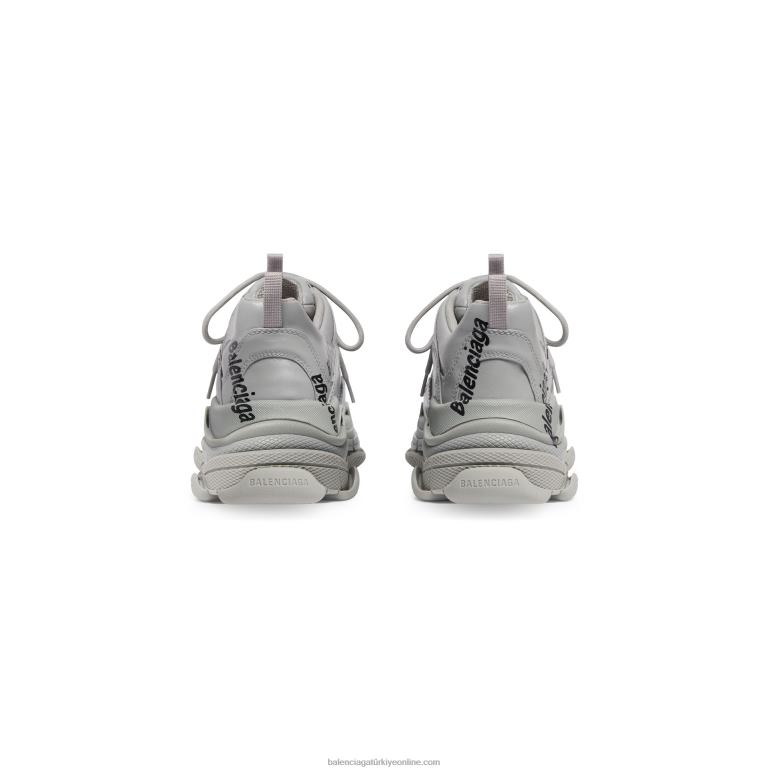 gri DBJ0F1212 erkekler üçlü s logo spor ayakkabı Balenciaga