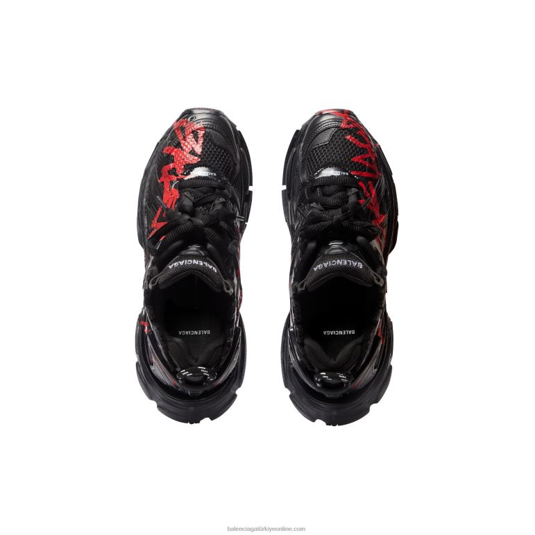 siyah DBJ0F1173 erkek koşucu grafiti spor ayakkabı Balenciaga
