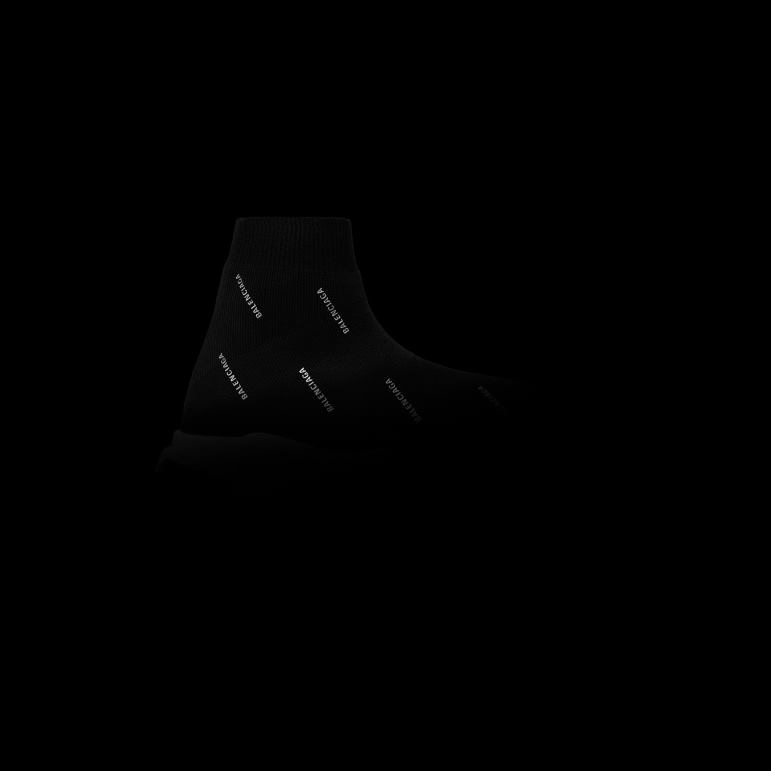 siyah DBJ0F1248 erkekler speed 2.0 geri dönüştürülmüş örgü spor ayakkabı reflektif boydan boya logo Balenciaga