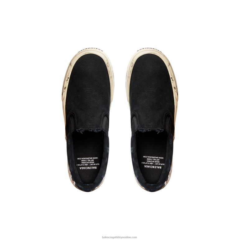 siyah DBJ0F1261 erkek paris slip on graffiti spor ayakkabı Balenciaga