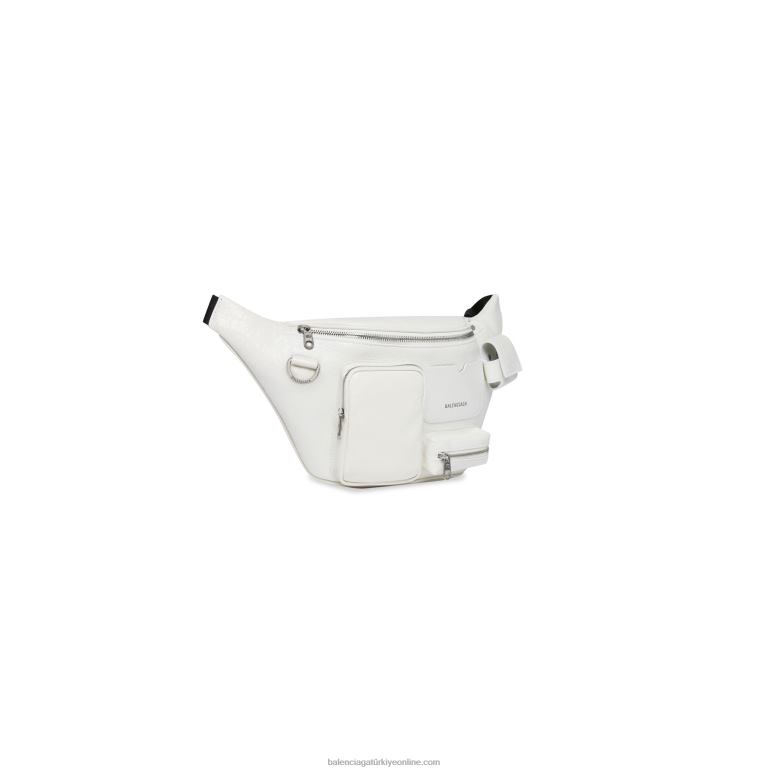Beyaz kapalı DBJ0F1264 erkekler süper yoğun kemer çantası Balenciaga