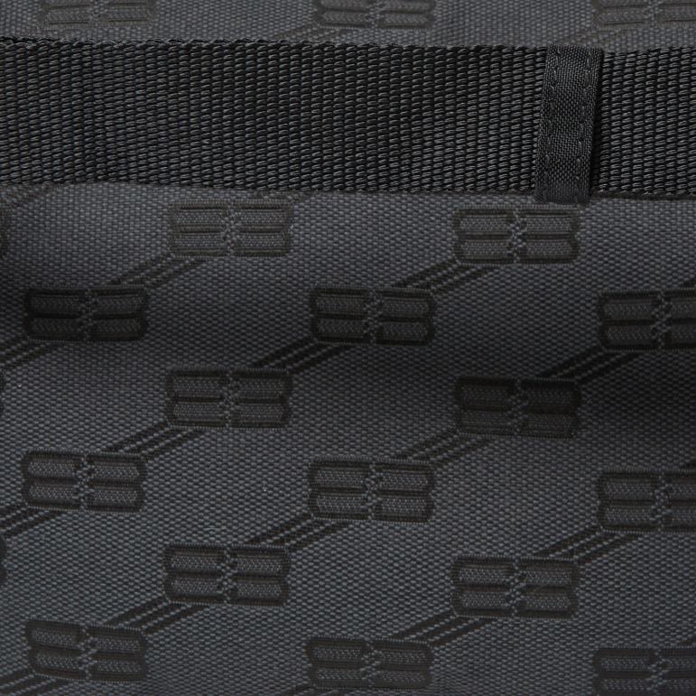 siyah DBJ0F1295 erkek imzası orta bel çantası bb monogram jakarlı kanvas Balenciaga