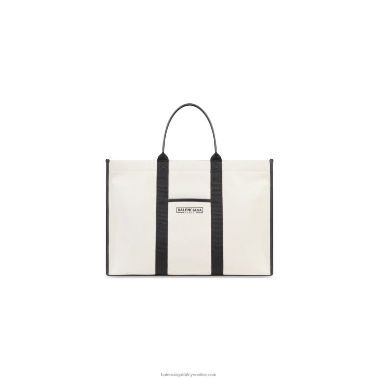 bej DBJ0F411 erkek donanım büyük tote çanta Balenciaga
