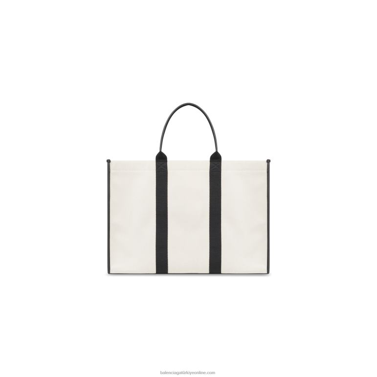 bej DBJ0F411 erkek donanım büyük tote çanta Balenciaga