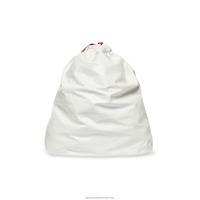 beyaz DBJ0F418 erkek çöp torbası büyük kese Balenciaga