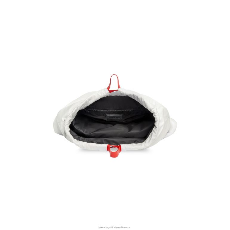 beyaz DBJ0F418 erkek çöp torbası büyük kese Balenciaga