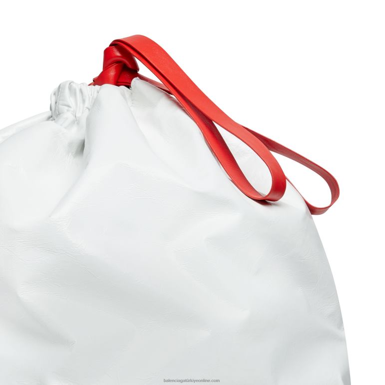 beyaz DBJ0F418 erkek çöp torbası büyük kese Balenciaga
