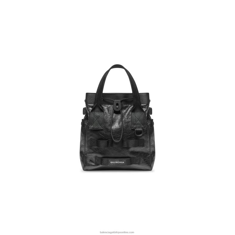siyah DBJ0F1318 erkekler ordu küçük tote çanta Balenciaga