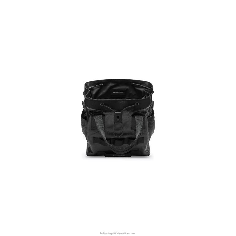 siyah DBJ0F1318 erkekler ordu küçük tote çanta Balenciaga