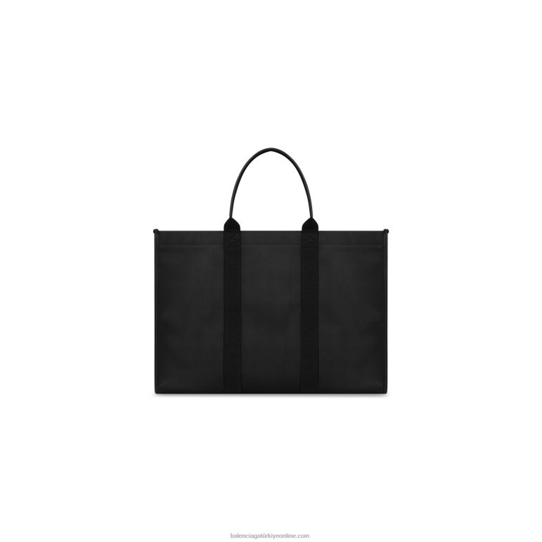 siyah DBJ0F412 erkek donanım büyük tote çanta Balenciaga
