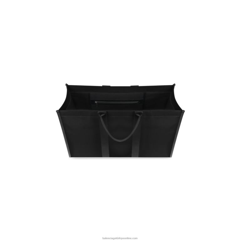 siyah DBJ0F412 erkek donanım büyük tote çanta Balenciaga
