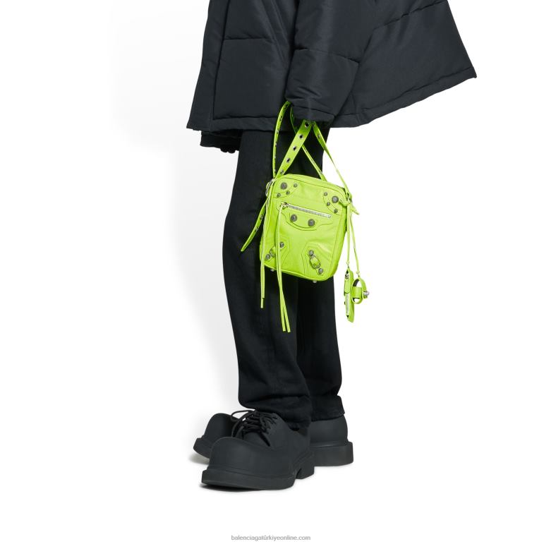 grip sarısı DBJ0F1287 erkekler le cagole çapraz askılı çanta Balenciaga