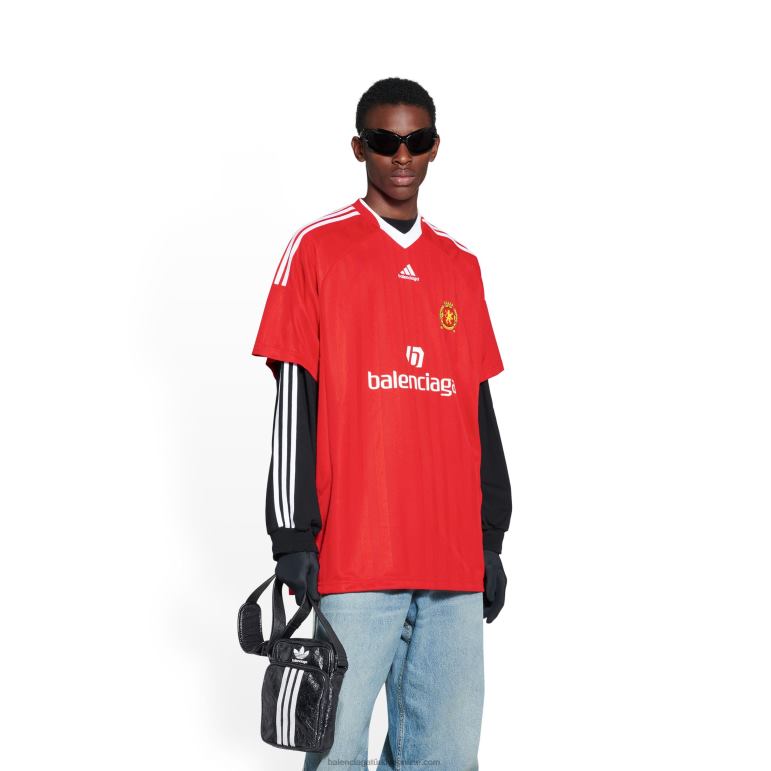 siyah DBJ0F1275 erkek adidas küçük çapraz askılı çanta Balenciaga