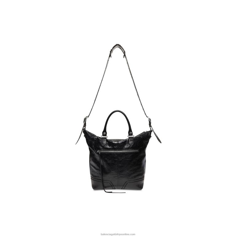 siyah DBJ0F1284 erkek le cagole orta tote çanta Balenciaga