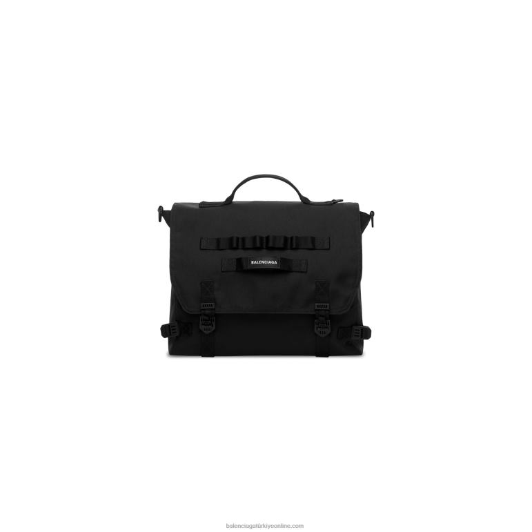 siyah DBJ0F1341 erkekler ordu büyük askılı çanta Balenciaga