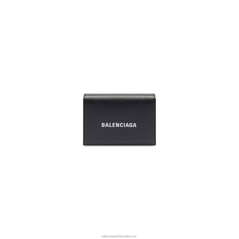 siyah beyaz DBJ0F1410 erkekler nakit mini cüzdan Balenciaga