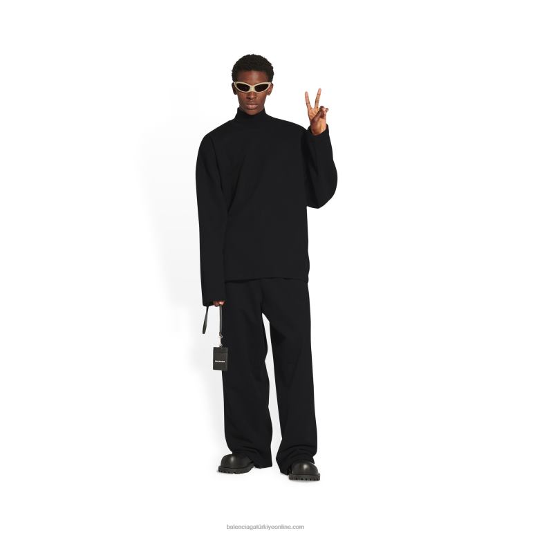 siyah DBJ0F1409 erkek nakit kart ve rozet sahibi Balenciaga