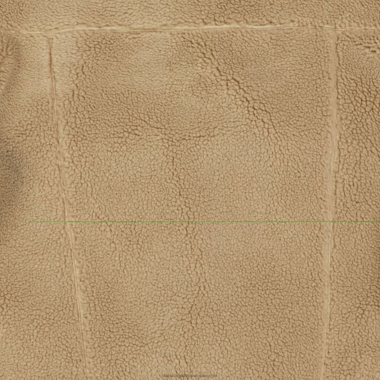 Koyu bej DBJ0F941 erkek polar büyük boy ceket Balenciaga