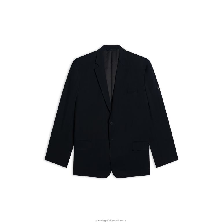 siyah DBJ0F1110 erkekler yıkanmış ceket Balenciaga