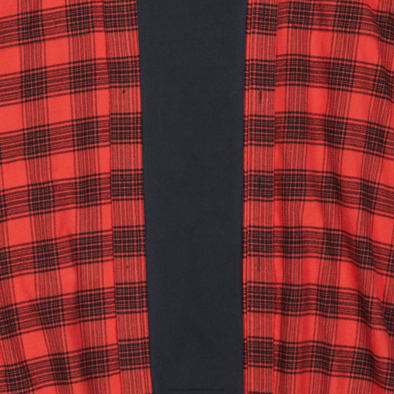 kırmızı DBJ0F1069 erkekler trompe l\'oeil gömlek büyük boy Balenciaga