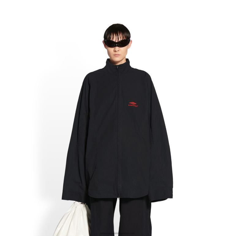 siyah DBJ0F1141 erkekler 3b spor ikonu eşofman gömlek Balenciaga