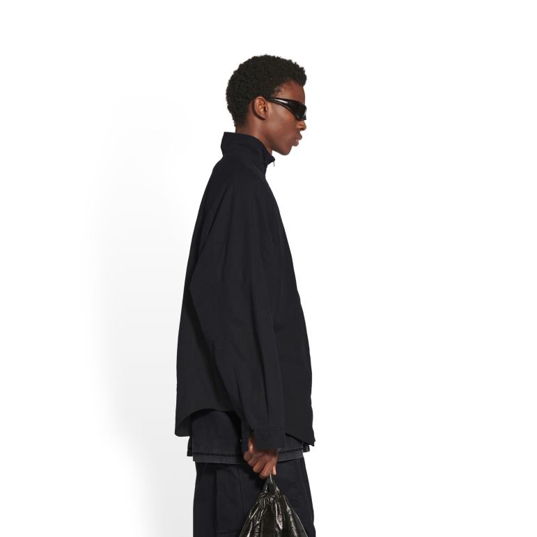 siyah DBJ0F1141 erkekler 3b spor ikonu eşofman gömlek Balenciaga