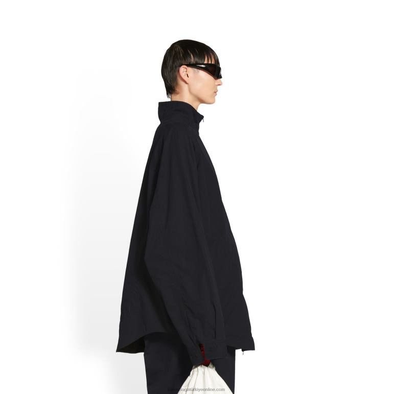 siyah DBJ0F1141 erkekler 3b spor ikonu eşofman gömlek Balenciaga