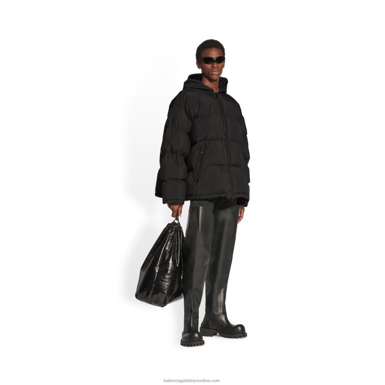 siyah DBJ0F1102 erkekler sportif b kapüşonlu kirpi Balenciaga