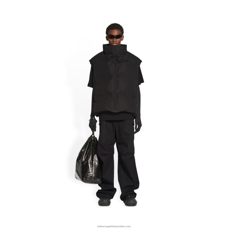 siyah DBJ0F1103 erkek şişme yelek Balenciaga