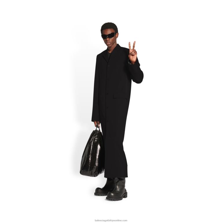 siyah DBJ0F1113 erkekler gömme ceket Balenciaga