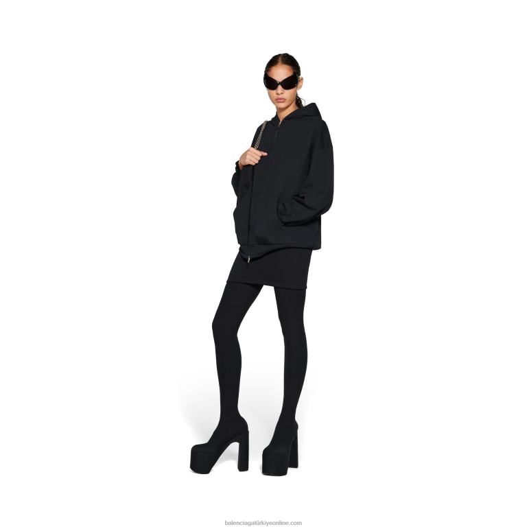 altın DBJ0F30 erkekler dış döngü fermuarlı kapşonlu küçük kalıp Balenciaga