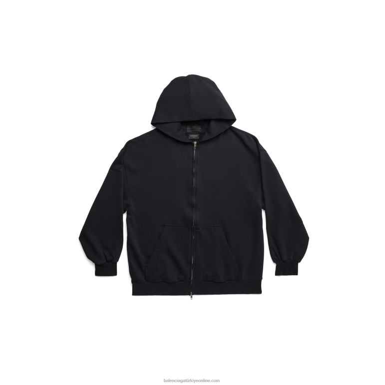 altın DBJ0F30 erkekler dış döngü fermuarlı kapşonlu küçük kalıp Balenciaga