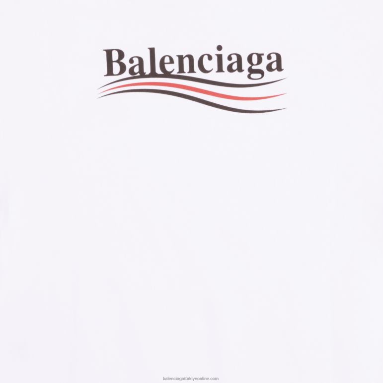 beyaz DBJ0F974 erkekler politik kampanya kapşonlu orta kesim Balenciaga