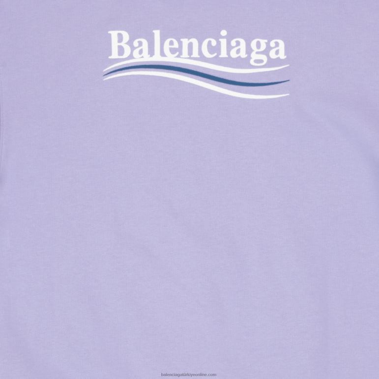 mor DBJ0F910 erkekler politik kampanya kapşonlu orta kesim Balenciaga