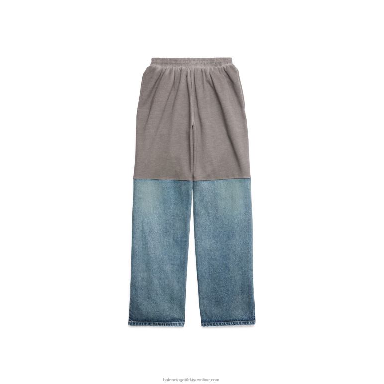 açık mavi DBJ0F1044 erkekler yamalı eşofman altı Balenciaga