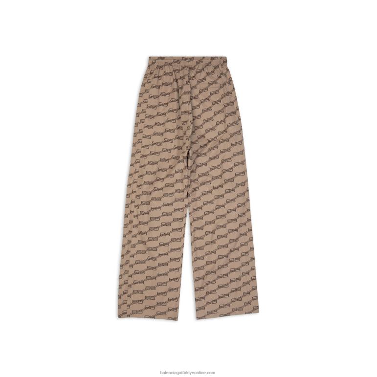 bej DBJ0F1138 erkek bb monogram normal kesim eşofman pantolon Balenciaga
