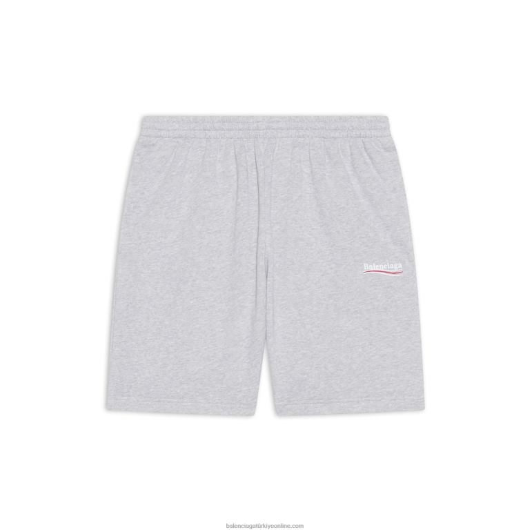 gri DBJ0F977 erkekler siyasi kampanya eşofman şortları Balenciaga