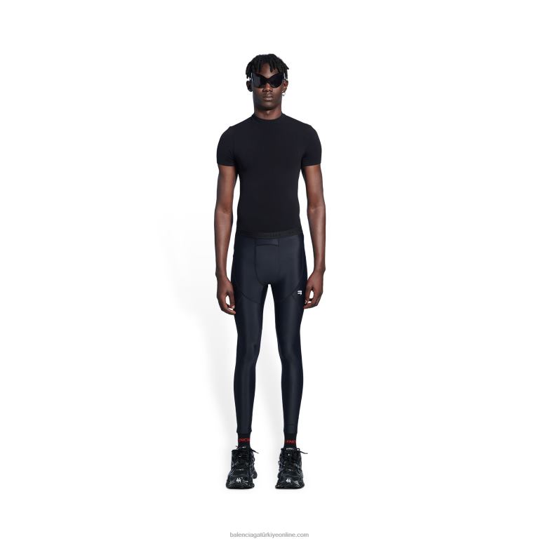 siyah DBJ0F1158 erkekler sportif b tayt Balenciaga